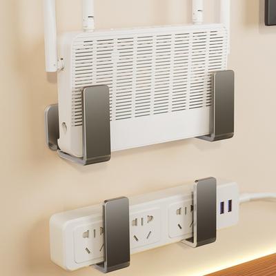 No Drill Wall Mount Shelf for TV Box Router Power Strip Holder Foldable Organizer Living Room Bedroom Multi Storage Rack