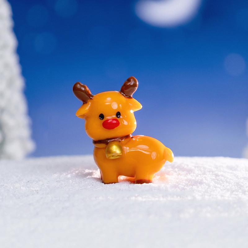 

1 шт. Расписанный вручную праздничный декор Рождественская миниатюрная фигурка Подарки Украшения Художественные ремесла Доступно несколько вариантов H жёлтый/коричневый