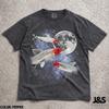 Three Rummy Nose Tetra Moon Shirt, Rummy Nose Tetra Galaxy Tee, Aquarium Hobbyist Gift, Vintage Wash Retro Fish Top, Aquatic Pet Graphic