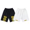 1156 Off-White 2025 Summer New OW Tape Measure Striped Ruler Tape Printed Men's and Women's Casual Shorts