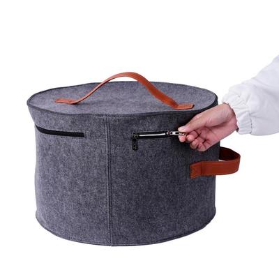 Hat Box Organizer Round Travel Hat Boxes Foldable Hat Stoage Bag With Dustproof Lid Large Hat Storage Box Travel Hat Boxes For W