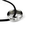 Vogue Men Titanium Steel Crystal Stone Letters Carving Finger Ring Ornaments Gift