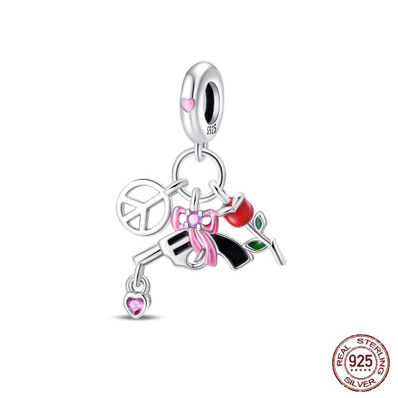 New Copper Tailor Sewing Machine Hairdressing Charms Beads For Brand Original Bracelet Diy Jewelry Gift