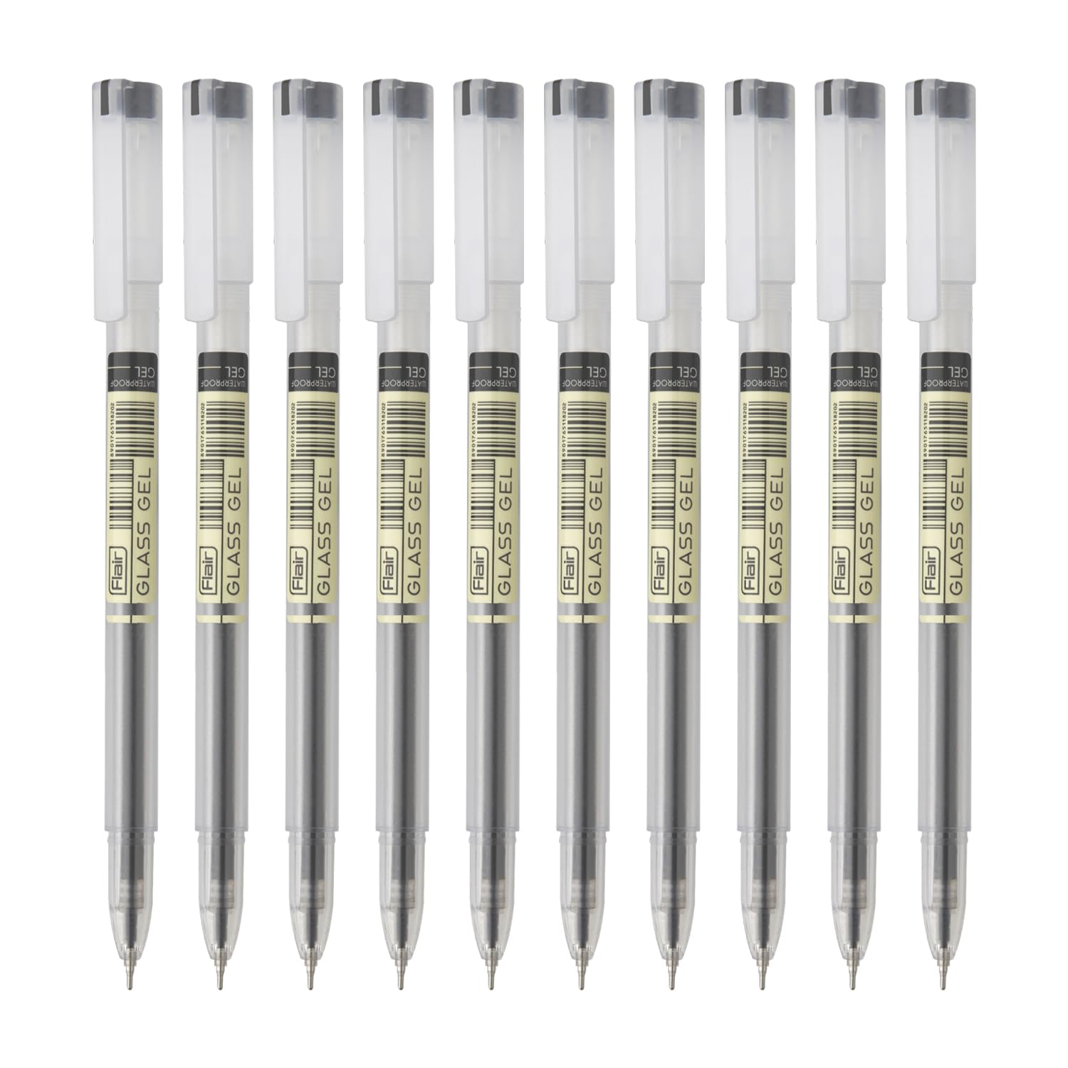 

Flair Glass Gel Pen Pack of 1 x20pen | 0.6 mm Black Ink for Smooth, Smudge-Free Writing at School, Office & Home