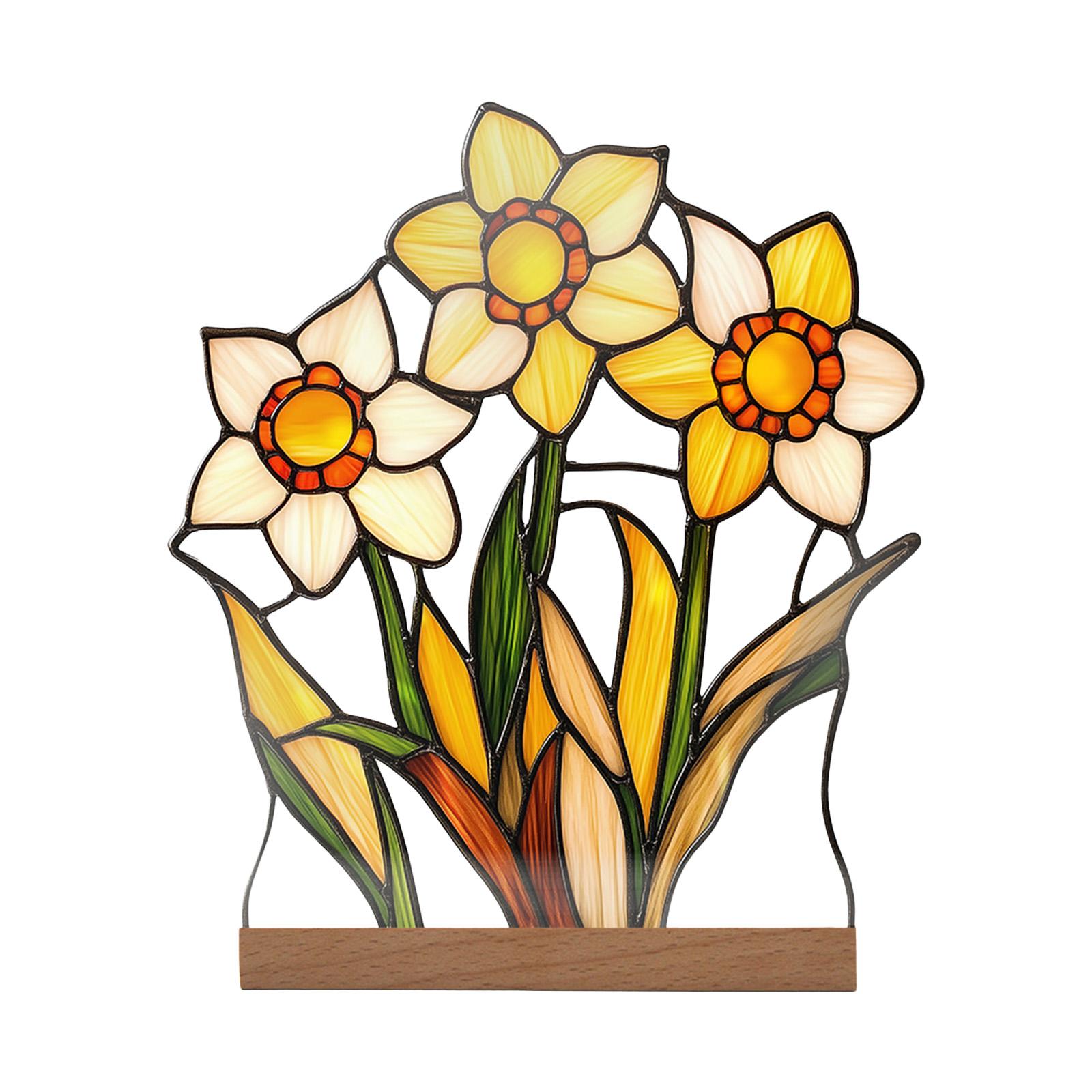 

Минималистичная 2D плоская декоративная фигурка на подставке, многоцветная акриловая поделка, подходит для столов, книжных полок и других художественных украшений. One Size