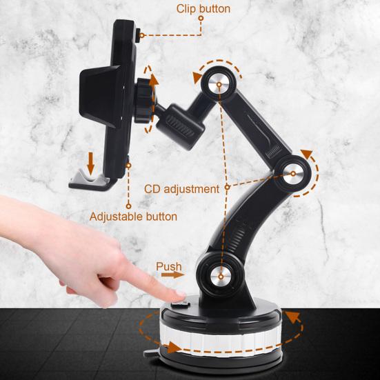 Handyhalter mit 360 Ständer Ladedesign Anschluss Ergonomische Verriegelung Einstellbar Faltbar Grad Drehung Auto