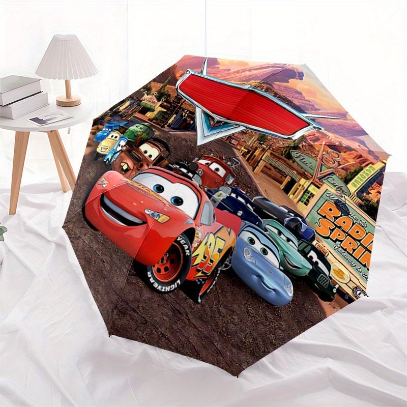 

1pc Cars Lightning McQueen & Friends Auto Open Close Umbrella, Portable 3-Fold Design with 8-Bone Iron Frame, Outdoor Umbrella for Fans, Tra