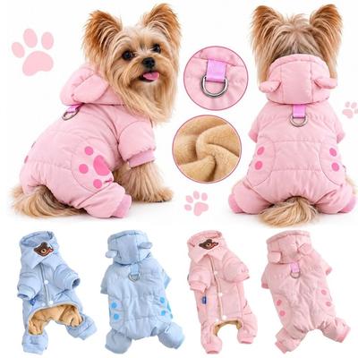Vollständig bedeckender Bauch-Haustier-Schneeanzug Winddichte Hundejacke Warmer Hundewintermantel Für Kleine Mittlere Hunde