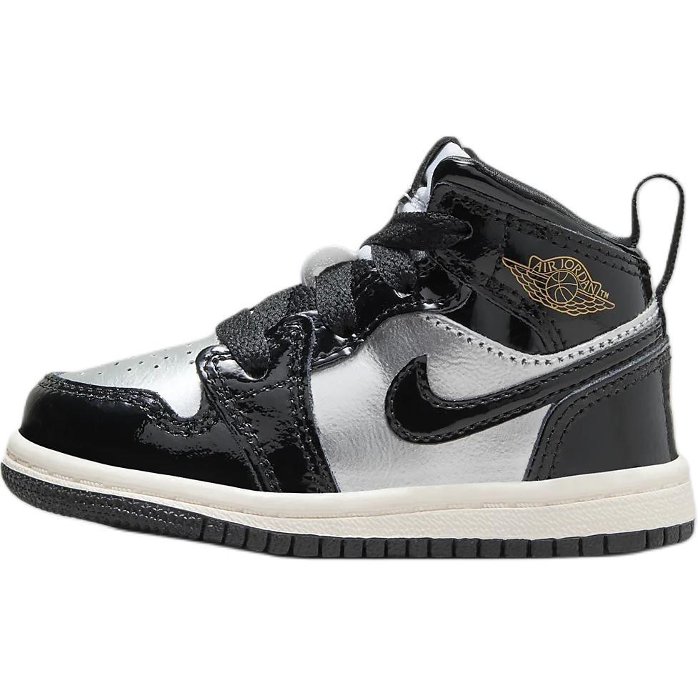 (TD) Air Jordan 1 Mid SE Black Metallic Silver Gold Baby FZ3939-001 EU 26