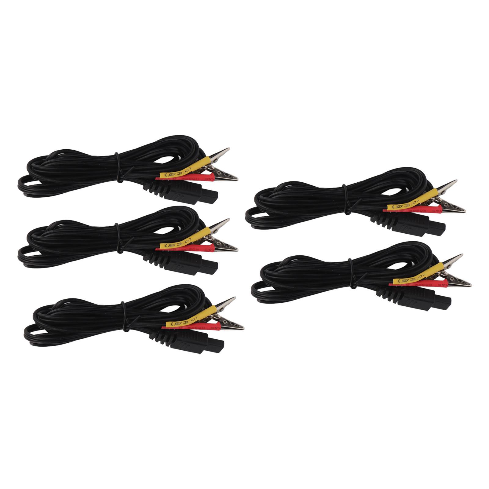 

5 шт. Терапевтический аппарат зажим электродный провод улучшение циркуляции черный TENS электродный провод для