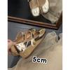 Inner Height Increase of 5cm with Mary Jane Korean Version Retro Versatile Shallow Mouth Single Shoes Women's Evening Shoes