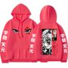 Anime Demon Slayer Uzui Tengen Eyes Graphic Printed Hooded Men Women Hoodies Oversized Sweatshirts Harajuku Unisex Streetwear