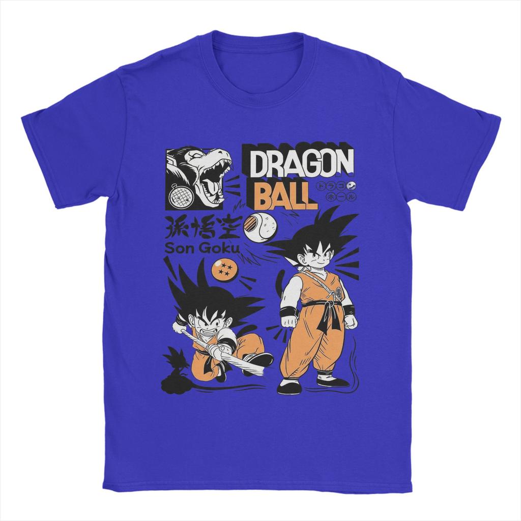 Mens Little Goku Dragon Ball Z T Shirts Pure Cotton Tops Novelty Short Sleeve Crewneck Tees Printing TShirt