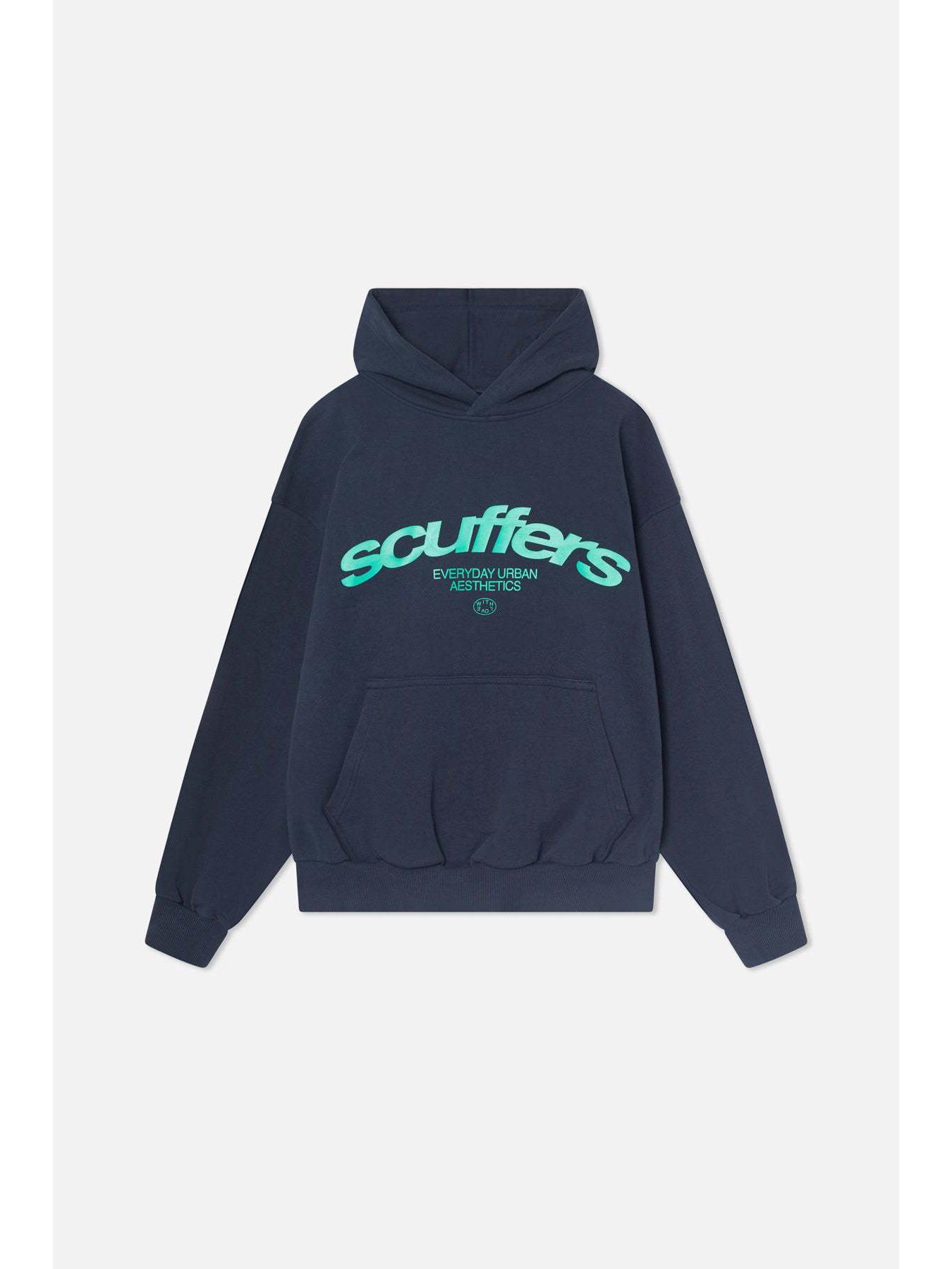 

Худі з логотипом Scuffers: Жіночий готичний чорний надлегкий світшот S