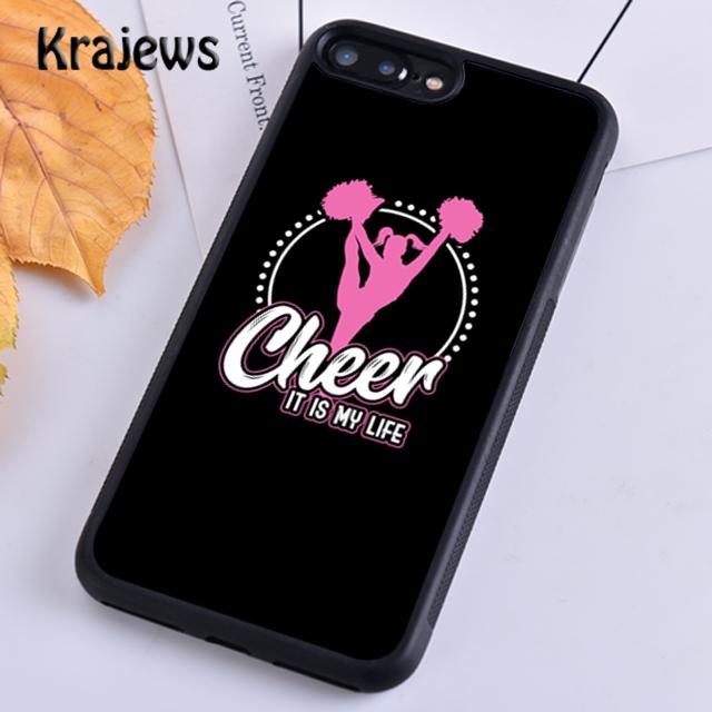

Krajews Cheerleader Cheer Heartbeat Line Phone Case For iPhone 17 Air 16 15 14 plus 11 12 13 pro max coque Shell Fundas iPhone 13