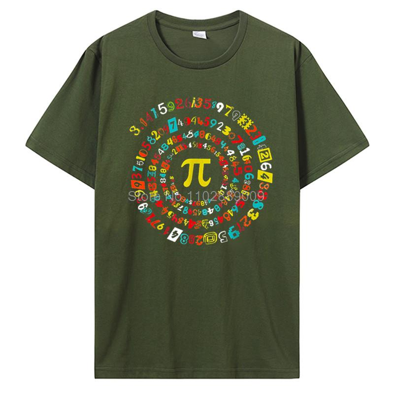 Lustiges Pi-Tag-Shirt Spirale Pi Mathe T-Shirt Für Pi-Tag 3.14 T-Shirt Oberteil T-Shirt Angepasste Baumwoll-Tops T-Shirt Einfacher Stil Für Männer