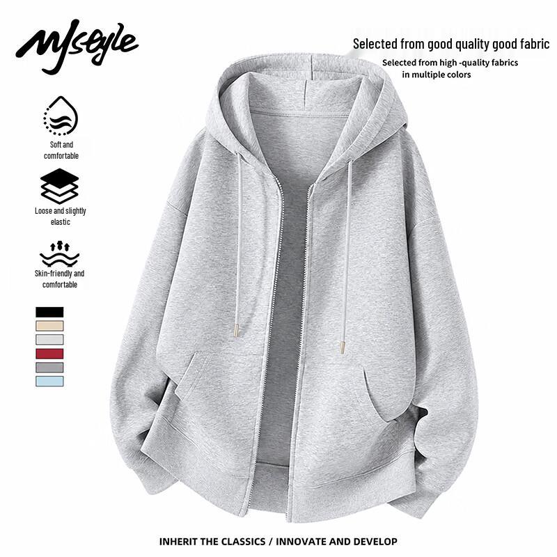MJ STYLE Women's Hooded Zip-Up Sweatshirt Cardigan