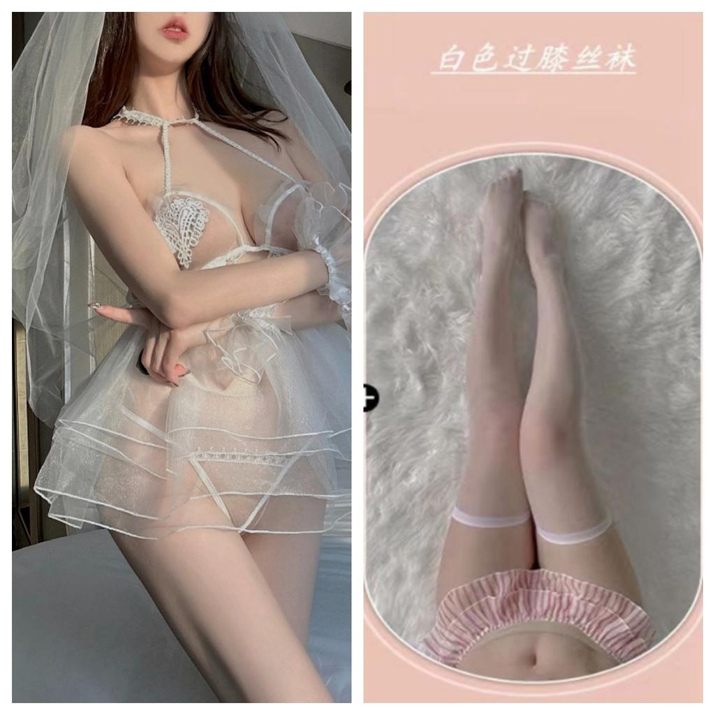 Sexy Lingerie Bridal Dress Passion Uniform Lace Pure Sweet Wedding Dress Sexy Transparent Princess Dress Sexy