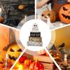 Ghost Sign Wooden Ghost Halloween Tiered Tray Decor Block Decorative Display for Indoor Shelf Home Coffee Bar Party Festive