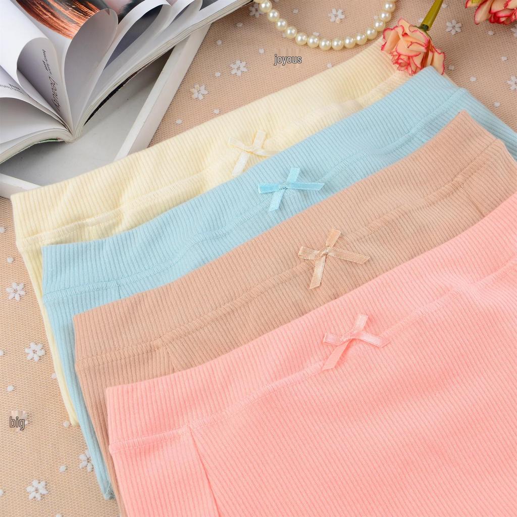Women's Cotton Briefs: Mid-High Waist, Breathable, Comfortable, with Bow Detail
