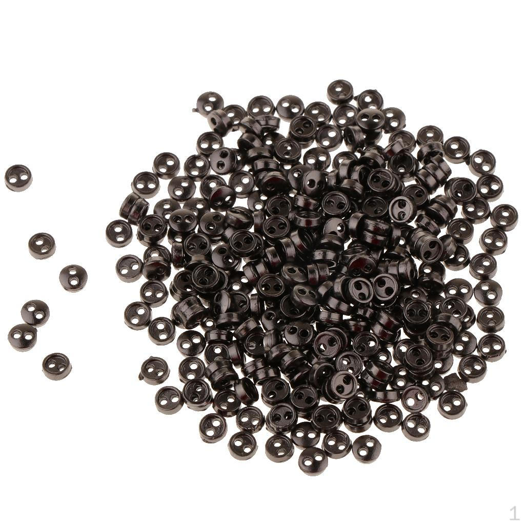 300 Pcs Mini Metal Sewing Round Buttons Button For Dolls