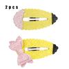 2PCS Cute Kawaii Back To School Hair Accessories For Girls Children Headpiece Accessories Hair Clips With Bow Penance Headband