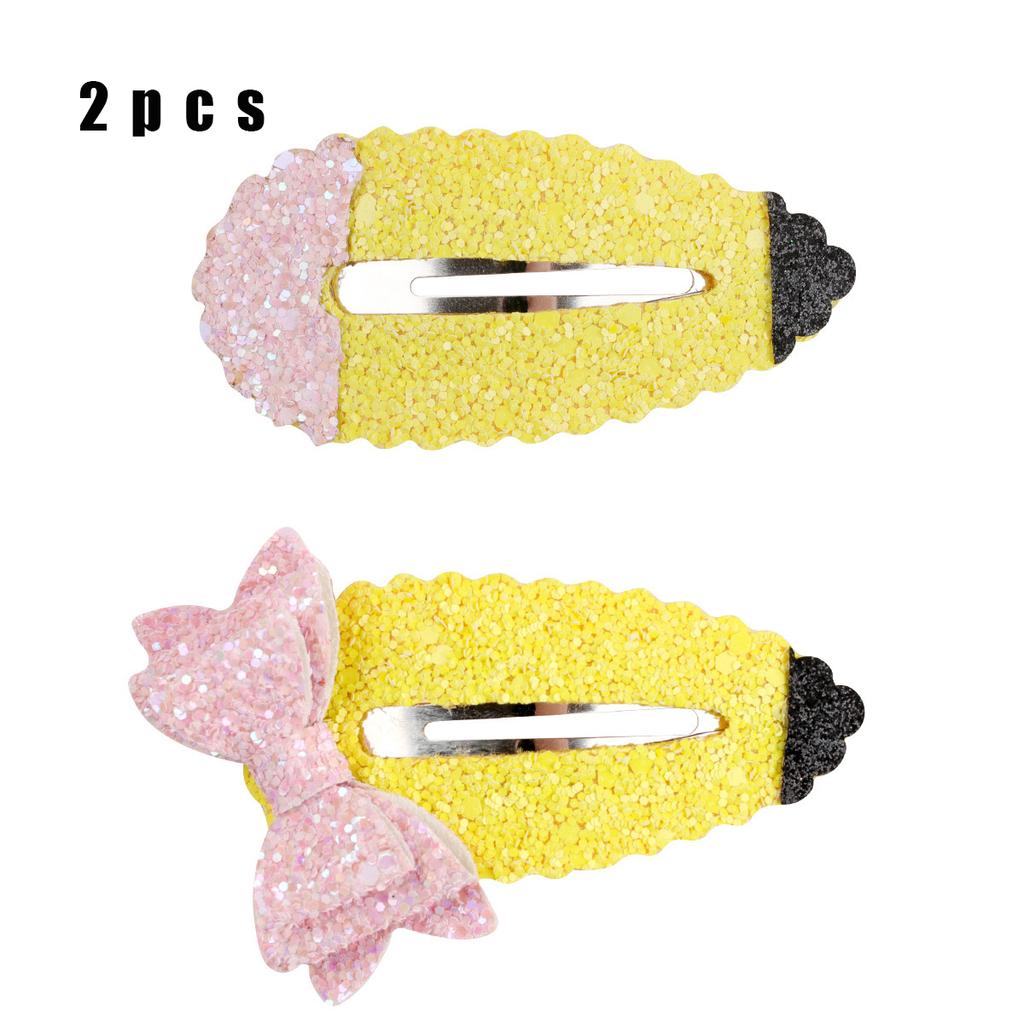 2PCS Cute Kawaii Back To School Hair Accessories For Girls Children Headpiece Accessories Hair Clips With Bow Penance Headband