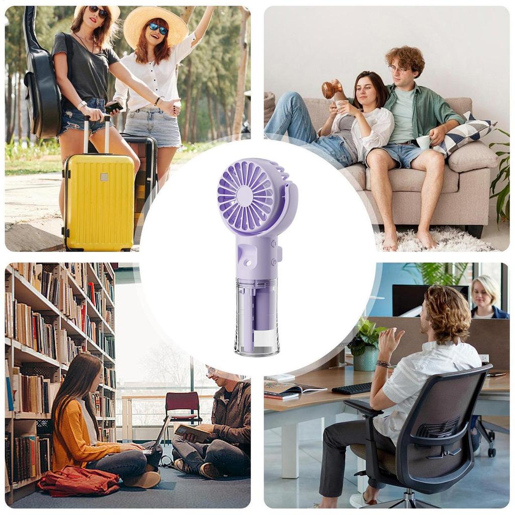 Handheld Spray Fans USB Rechargeable Portable Misting Fan 4-speed Adjustable Instant Cooling Mist Fan for Summer Outdoor Travel