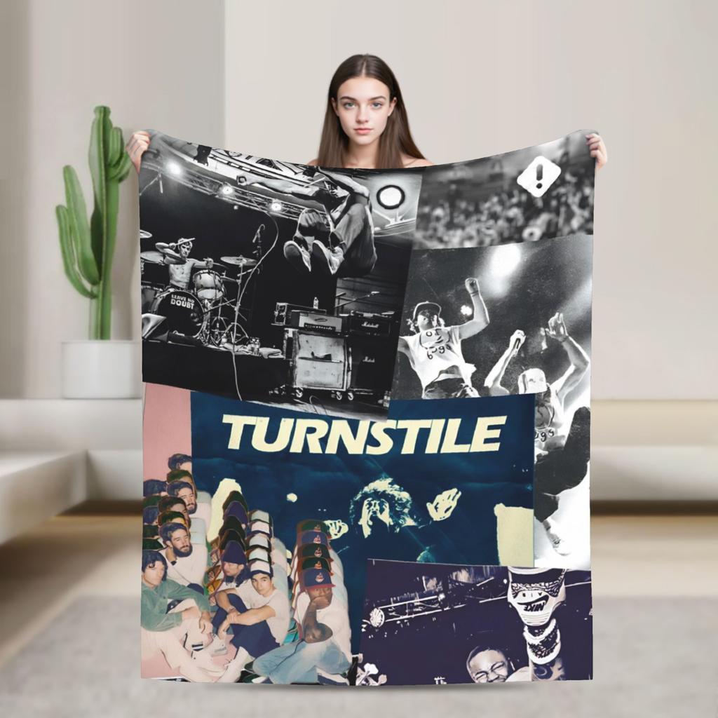 Turnstile Rockband Tourdecke Mehrere Größen Weiche Flauschige Plüsch Überwurfdecken für Couch Sofa und Bett