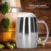 Stainless Steel Coffee Mug, 17oz/500ml Double Wall Barrel Mug with Handle Drinking Cups for Coffee Beer Tea Drink