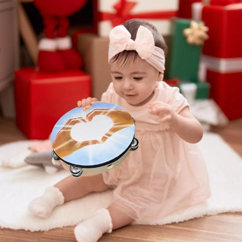 Natural Wood Musical Instruments Ergonomic Tambourines Perfect for Professional Player Students and Party Entertainment