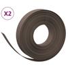 VidaXL Garden Edging 2 Pcs Brown 10 M 10 Cm Polyethylene 3155436