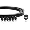 Multipurpose 5 Meter Curved Curtain Rails Set Ceiling Track with Rollers and Hook Brackets Kits for Easy Installation