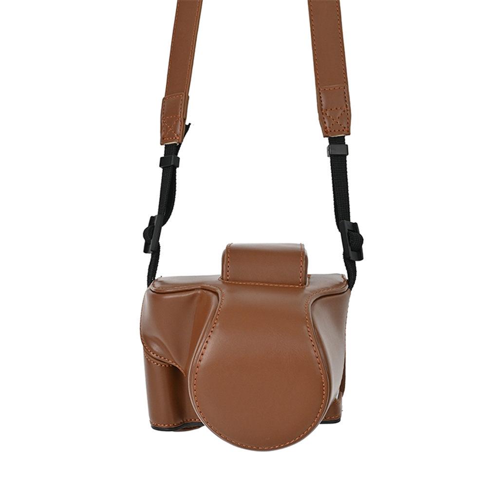PU Leather Camera Case Bag For Canon EOS R50 (18-45mm Lens) R100 With Shoulder Strap