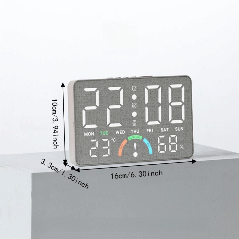 Large LED Screen Electronic Table Clock Temperature Monitor LED Wall Clock Desk Use