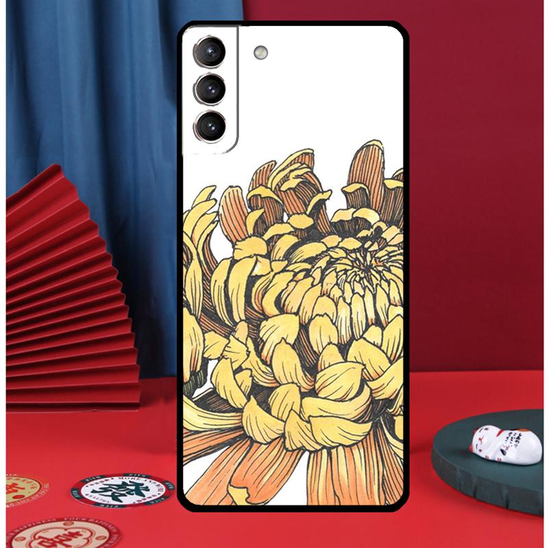 Chrysanthemum Phone Case For Samsung Galaxy S24 Ultra S9 S10 S20 S21 S22 Plus S23 FE S25 Ultra Back Cover