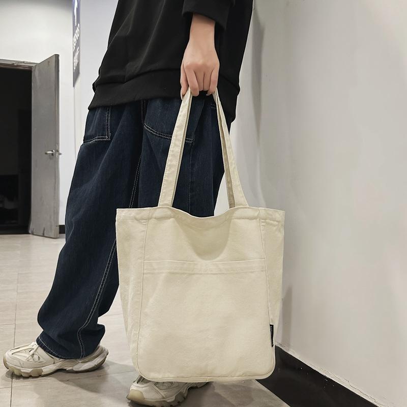 Canvas Casual Shoulder Bag Female Niche Design Sense Large Capacity Female Bag Commuter Tote Large Bag