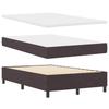 Boxspring bed with headboard Dark Brown 120 x 190 cm Fabric