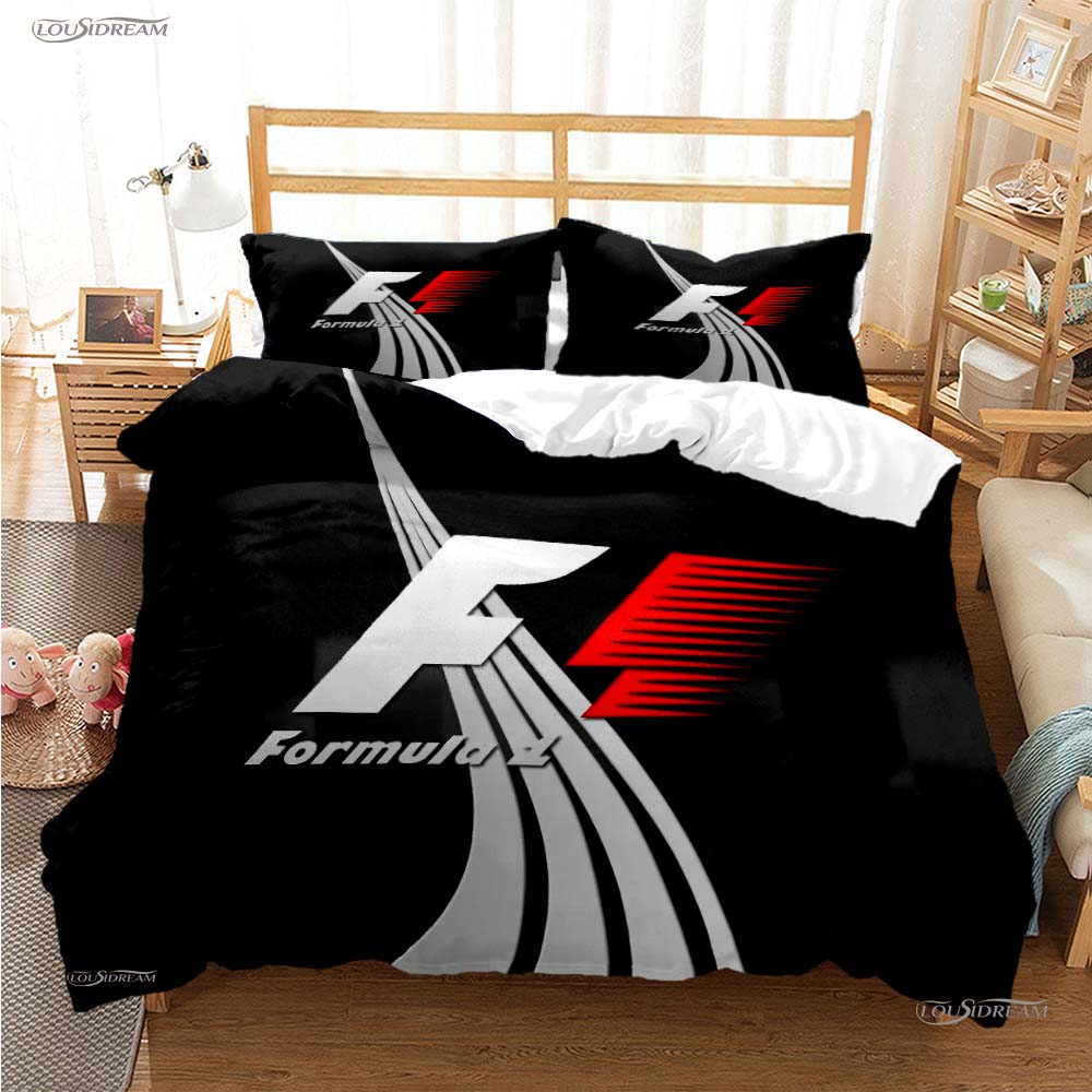 Formula 1 Duvet Cover Comforter Racing Enthusiast Bedding Sets Soft Quilt Cover and Pillowcases Teens Single/Double/Queen/King