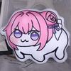 Dorothy Cushion - Pink Haired Dog Design, Funny NIKKE Goddess of Victory Sofa Pillow