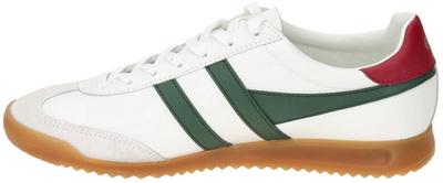 Gola Classics Men's Torpedo Leather Trainers White/evergreen/deep Red