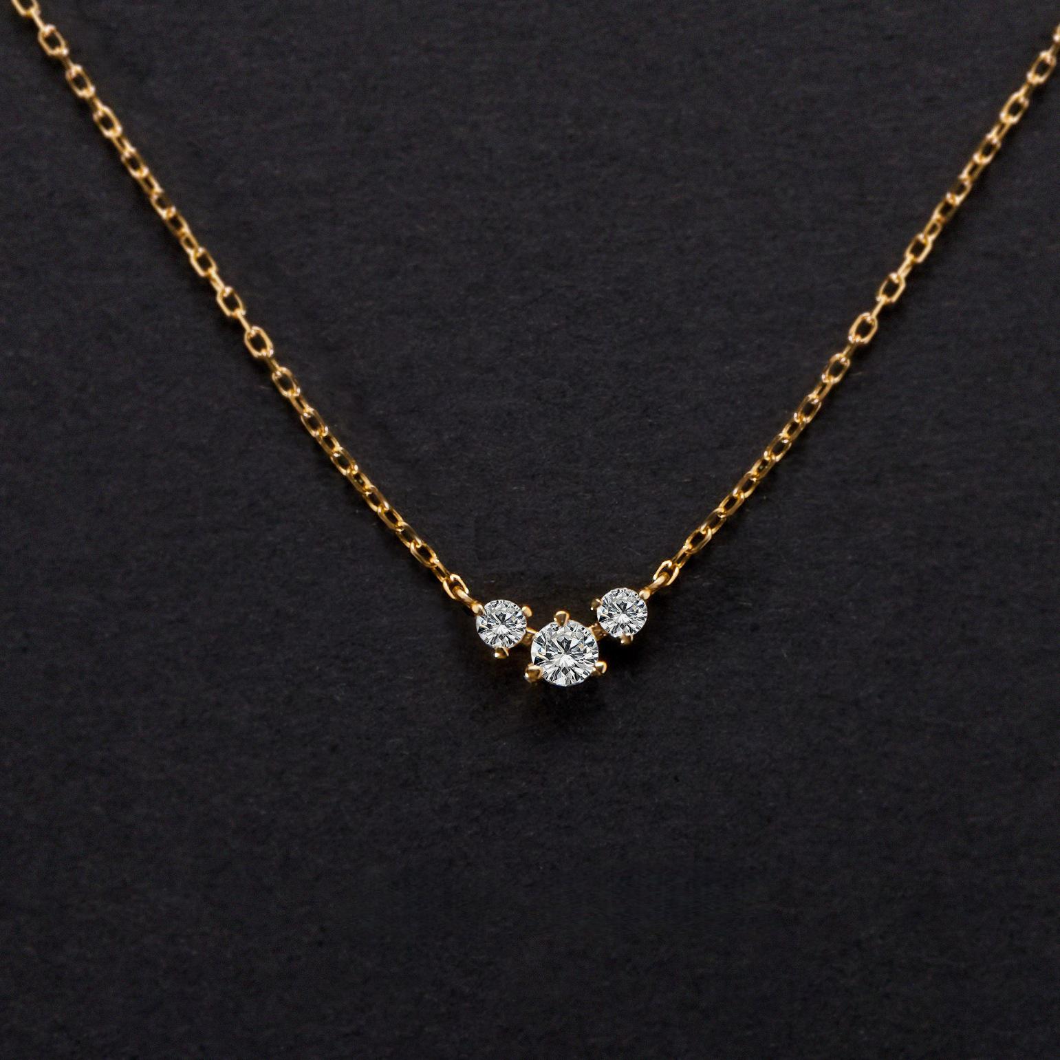 18K Gold-Plated Silver Necklace with Diamond Nose Stud Zircon Pendant, Minimalist Style for Women Platinum