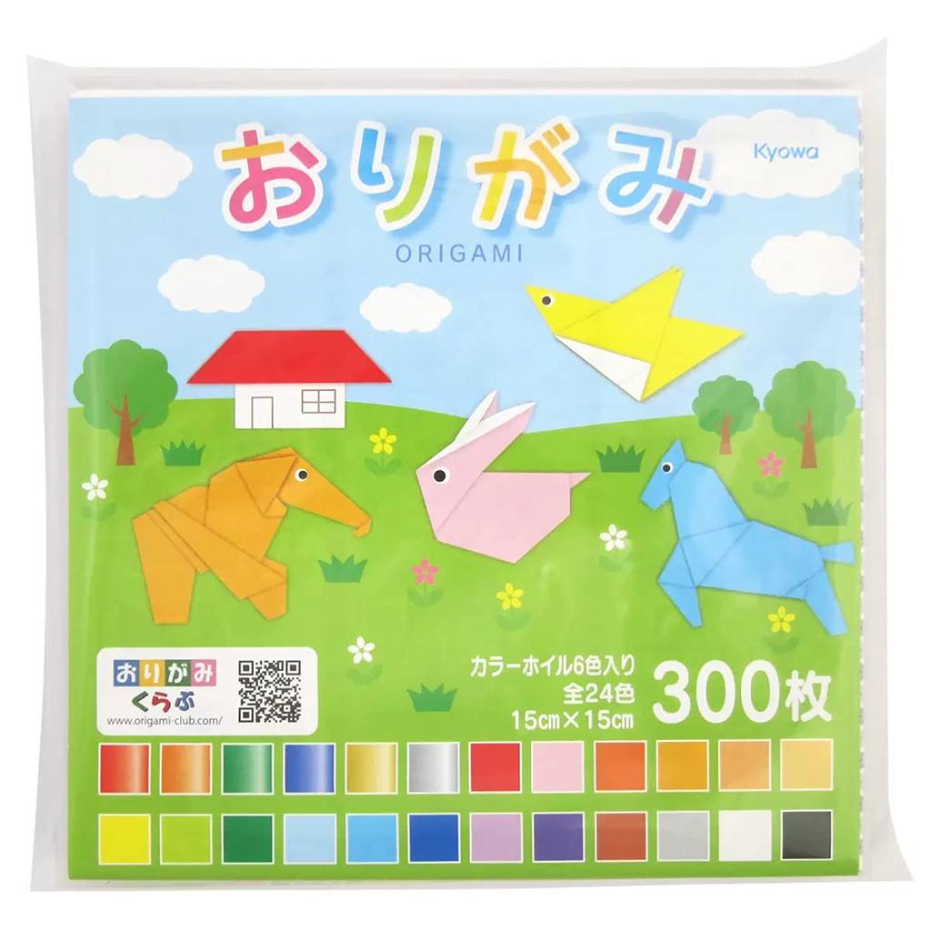 Kyowa Paper 15cm 24 1200 010741 Origami, square, colors, sheets,