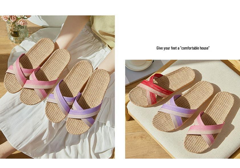 Women's & Men's Non-Slip Wear-Resistant Linen Slippers for All Seasons