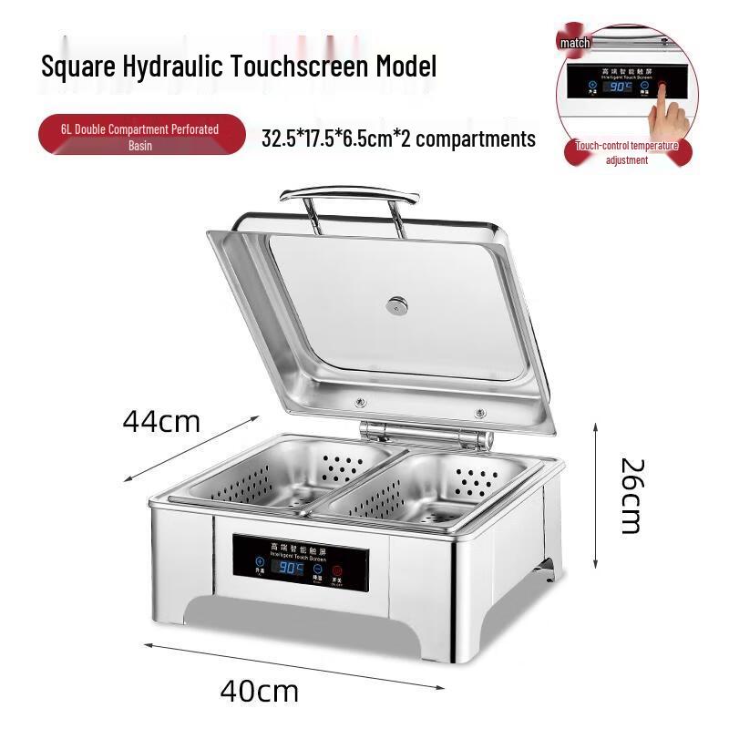 HANDUNYOU Electric Buffet Food Warmer with Flip Lid