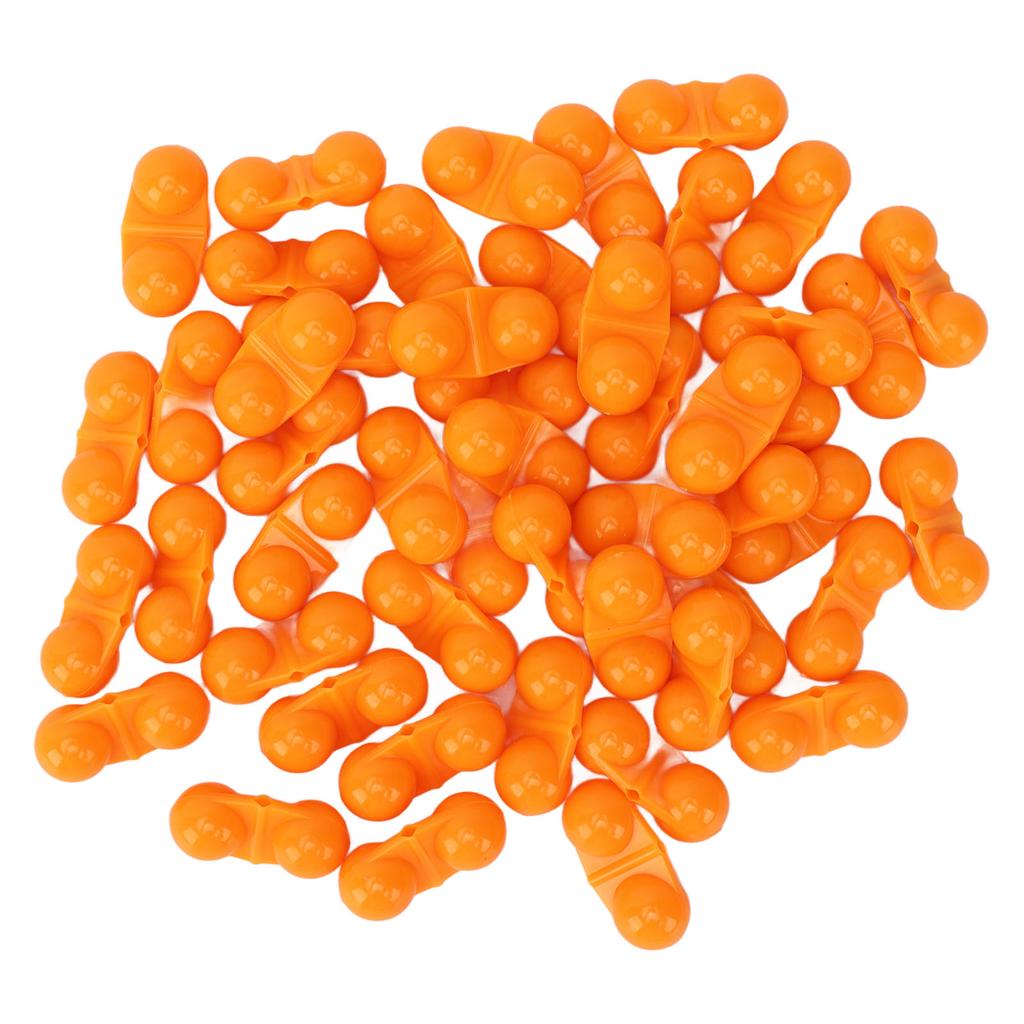 50PCS Fishing Double Rattle Metal Sea Fishing Attractor Bell Beads with Plastic Case for Luring