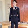 Elegant Women's Autumn/Winter Suit Set for Hotel Receptionist and Beauty Salon Workwear
