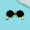 Metal Brooch with Creative Sunglasses Design - Enamel Pin for Clothing and Bag Accessories