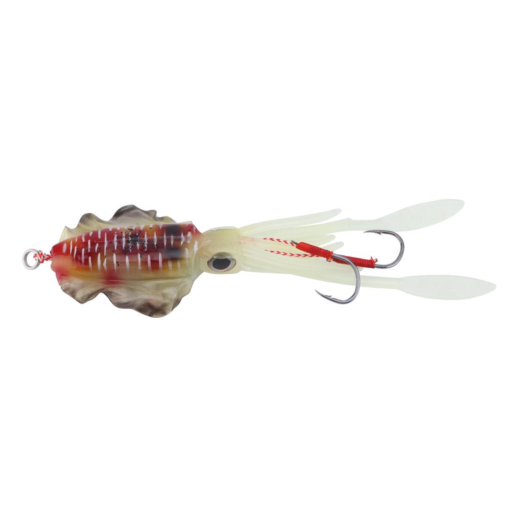 Squid Fishing Lure for Sea Fishing Simulation Iron Hook Octopus Lure Simulation BaitYellow and Red