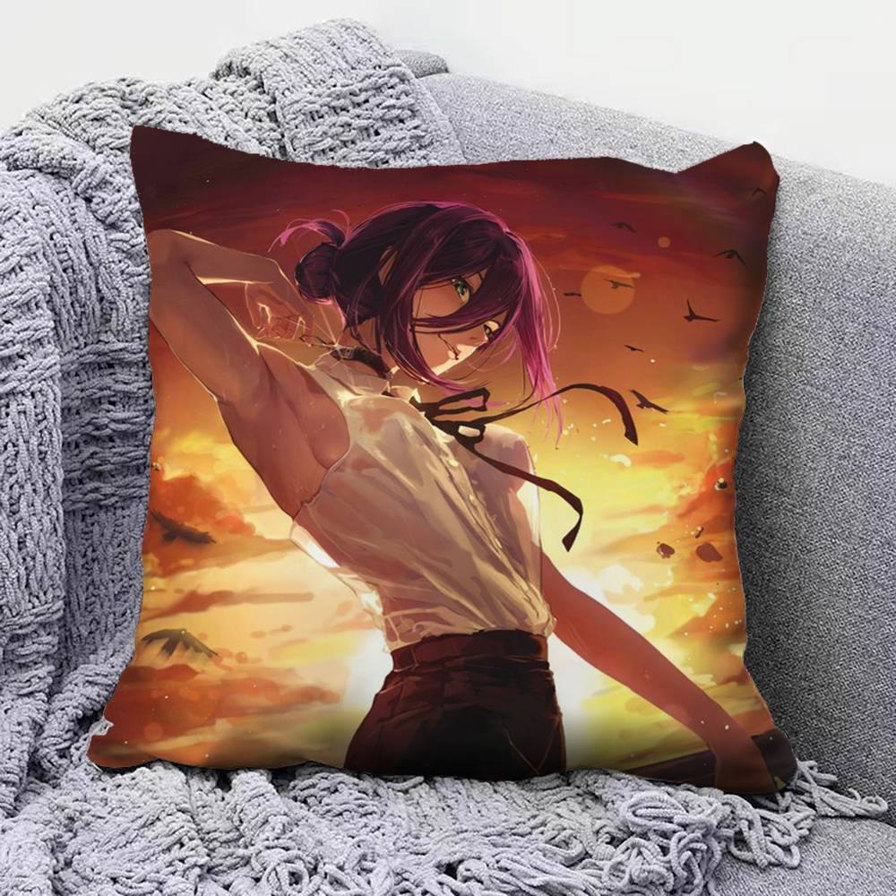 Reze Chainsaw Man Anime Girl Fujimoto Tatsuki Pillow Covers Home Sofa Cushion Covers and Aecorative Custom